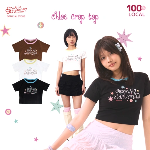 ITISYOURSS Chloe Baby Tee | Slim Fitting Style | Kaos Wanita | Atasan Wanita | Fitted Shirt | Baju Wanita | Kaos Lucu | Stretchy | Fitted Tee | Body Fit 