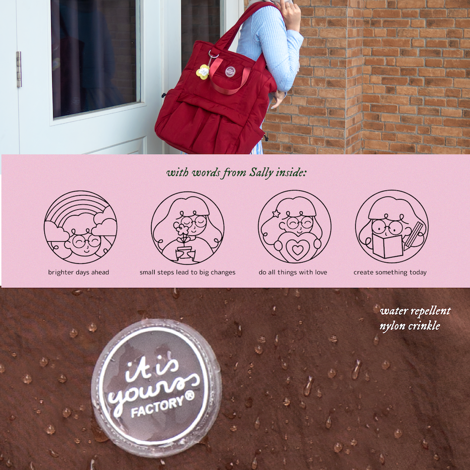 ITISYOURSS Judy Totepack | Tote Bag | Backpack | Tas Multifungsi | 3 in 1 bag | Tas Kuliah | Tas Sekolah | Backpack Wanita | Tas Muat Laptop 15 Inch | Three Way Tote Bag | Tas Nylon | Tas Waterproof