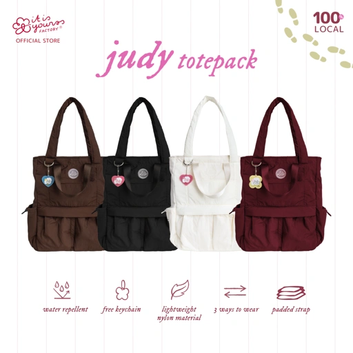 Image of ITISYOURSS Judy Totepack | Tote Bag | Backpack | Tas Multifungsi | 3 in 1 bag | Tas Kuliah | Tas Sekolah | Backpack Wanita | Tas Muat Laptop 15 Inch | Three Way Tote Bag | Tas Nylon | Tas Waterproof