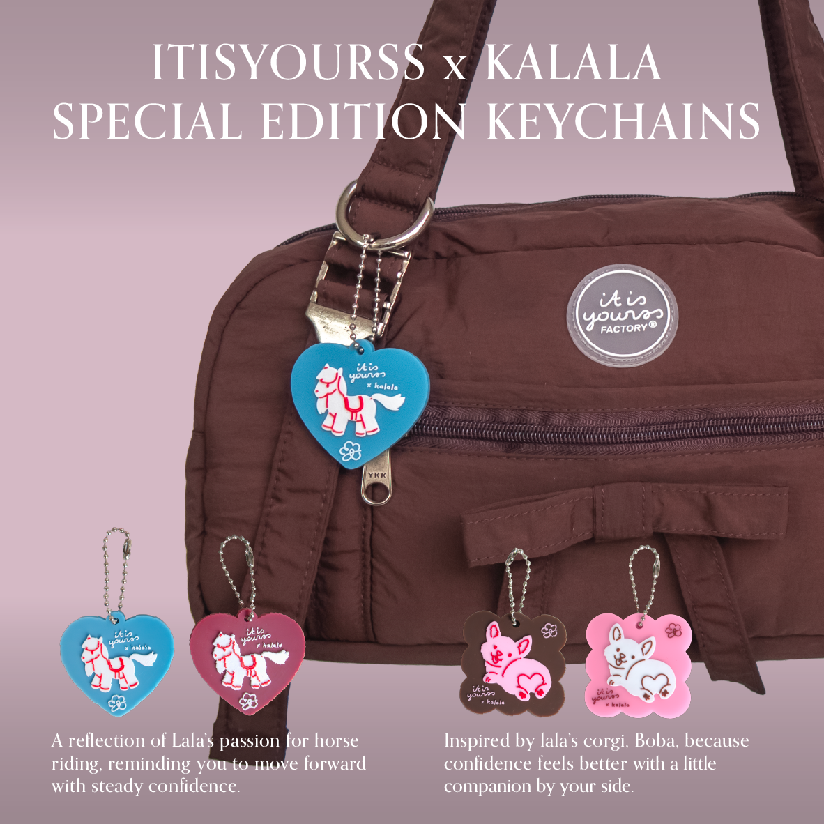 ITISYOURSS x KALALA Shoulder Bag | Tas Bahu Wanita | Tas Bahu | Daily Bag | Tas Gemes | Tas Cewe | Tas Muat Banyak | Baguette Bag | Tas Korea | Tas Medium