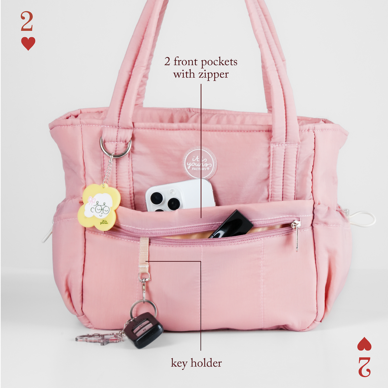 ITISYOURSS Marie Mini Tote Bag | Tas Bahu Wanita | Shoulder Bag | Tote Bag | Daily Bag | Tas Gemes | Tas Cewe | Tas Muat Banyak | Tote Bag Ringan | Tas Bahu Kuliah | Tas Kantor