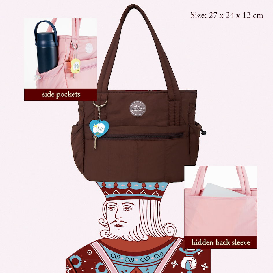 ITISYOURSS Marie Mini Tote Bag | Tas Bahu Wanita | Shoulder Bag | Tote Bag | Daily Bag | Tas Gemes | Tas Cewe | Tas Muat Banyak | Tote Bag Ringan | Tas Bahu Kuliah | Tas Kantor