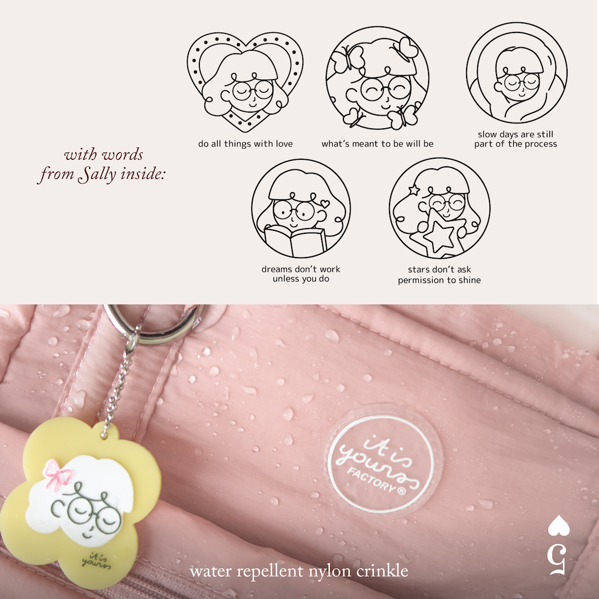ITISYOURSS Marie Mini Tote Bag | Tas Bahu Wanita | Shoulder Bag | Tote Bag | Daily Bag | Tas Gemes | Tas Cewe | Tas Muat Banyak | Tote Bag Ringan | Tas Bahu Kuliah | Tas Kantor