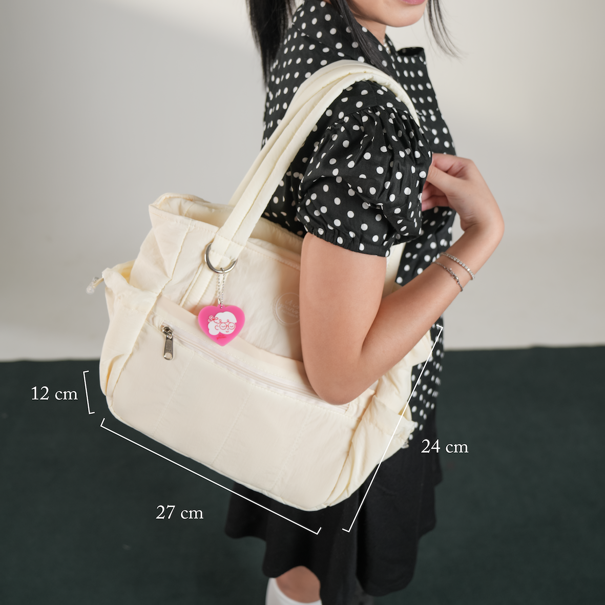 ITISYOURSS Marie Mini Tote Bag | Tas Bahu Wanita | Shoulder Bag | Tote Bag | Daily Bag | Tas Gemes | Tas Cewe | Tas Muat Banyak | Tote Bag Ringan | Tas Bahu Kuliah | Tas Kantor