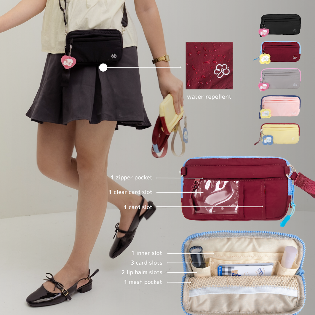 ITISYOURSS Rumi Pouch | Pouch Makeup | Pouch Kosmetik | Pouch Serbaguna | Organizer | Pouch Multifungsi | Travel Pouch | Pouch Gantung | Tas Makeup