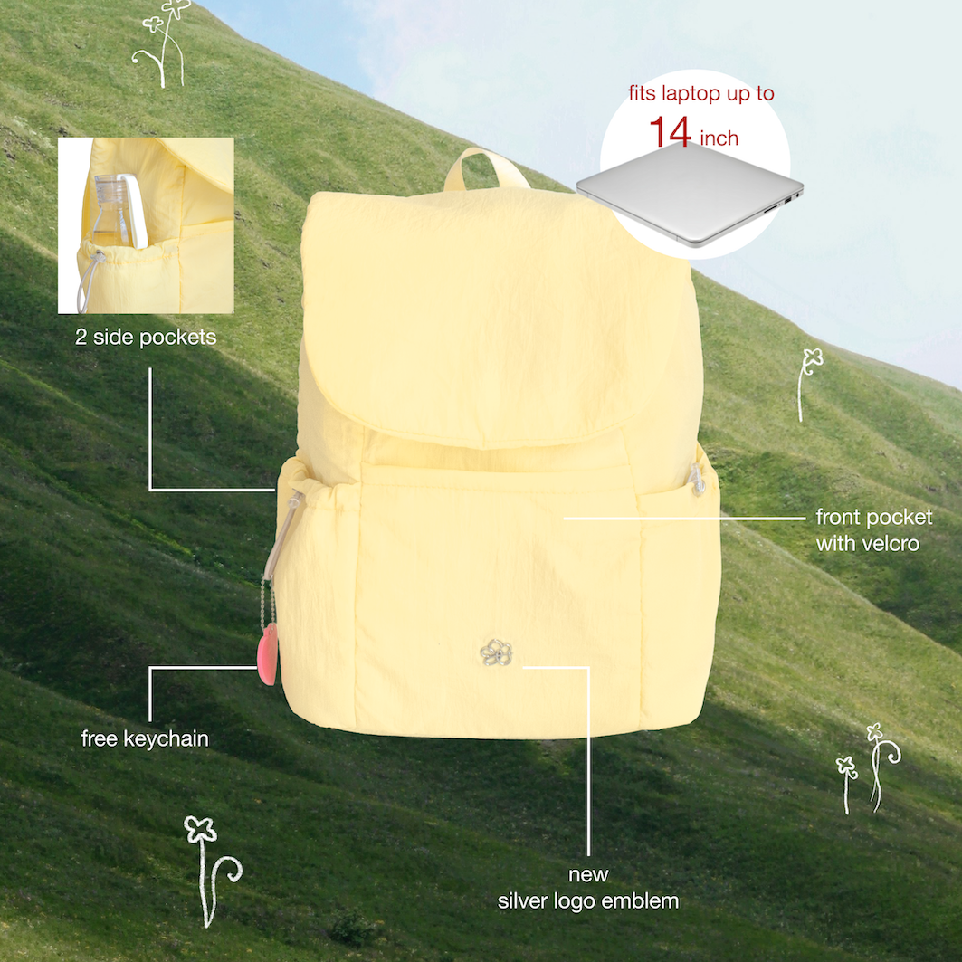 ITISYOURSS Rosy Backpack | Tas Wanita | Tas Ransel Wanita | Tas Ransel | Ransel Laptop | Backpack Sekolah | Backpack Kuliah | Tas Sekolah Anak Perempuan | Laptop Backpack | Travel Backpack | Woman Travel Backpack