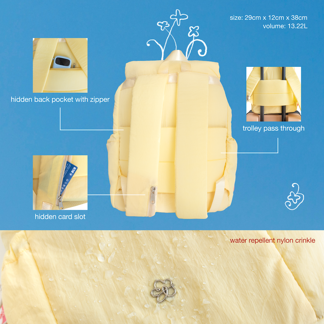 ITISYOURSS Rosy Backpack | Tas Wanita | Tas Ransel Wanita | Tas Ransel | Ransel Laptop | Backpack Sekolah | Backpack Kuliah | Tas Sekolah Anak Perempuan | Laptop Backpack | Travel Backpack | Woman Travel Backpack