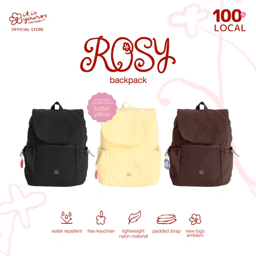 ITISYOURSS Rosy Backpack |  Tas Wanita | Tas Ransel Wanita | Tas Ransel | Ransel Laptop | Backpack Sekolah | Backpack Kuliah | Tas Sekolah Anak Perempuan | Laptop Backpack | Travel Backpack | Woman Travel Backpack