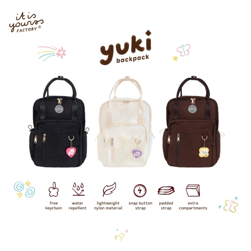Image of ITISYOURSS Yuki Backpack | Ransel Wanita | Tas Sekolah | Tas Kampus | Backpack Cewe | Women Backpack | Casual Backpack | Ransel Gemes | Ransel Estetik | Ransel Korea