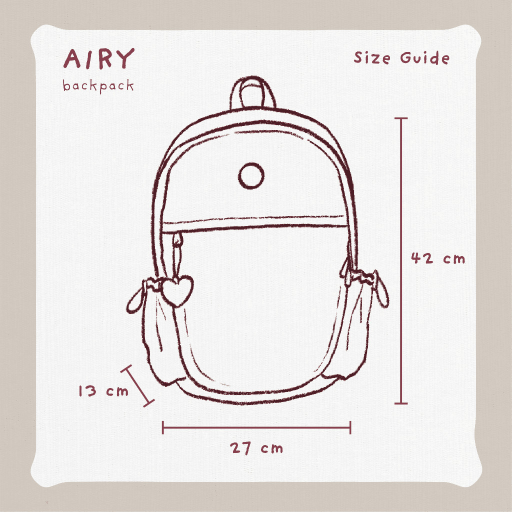 ITISYOURSS Airy Backpack | Ransel Gemes | Ransel Cewe | Ransel Estetik | Backpack Gemes | Ransel Korea | Backpack Korea | Backpack Cewe | Backpack Aesthetic