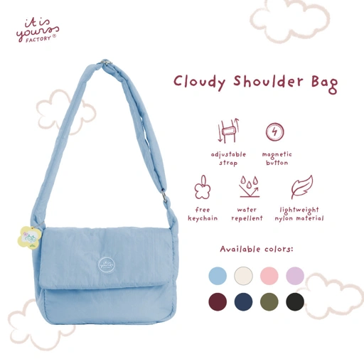 Image of ITISYOURSS Cloudy Shoulder Bag | Tas Selempang | Daily Bag | Tas Muat Banyak | Tas Gemes | Tas Waterproof | Tas Bahu