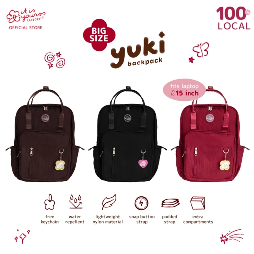 Image of ITISYOURSS Yuki BIG SIZE Backpack | Ransel Wanita | Tas Sekolah | Tas Kampus | Backpack Cewe | Women Backpack | Casual Backpack | Ransel Gemes | Ransel Estetik | Ransel Korea
