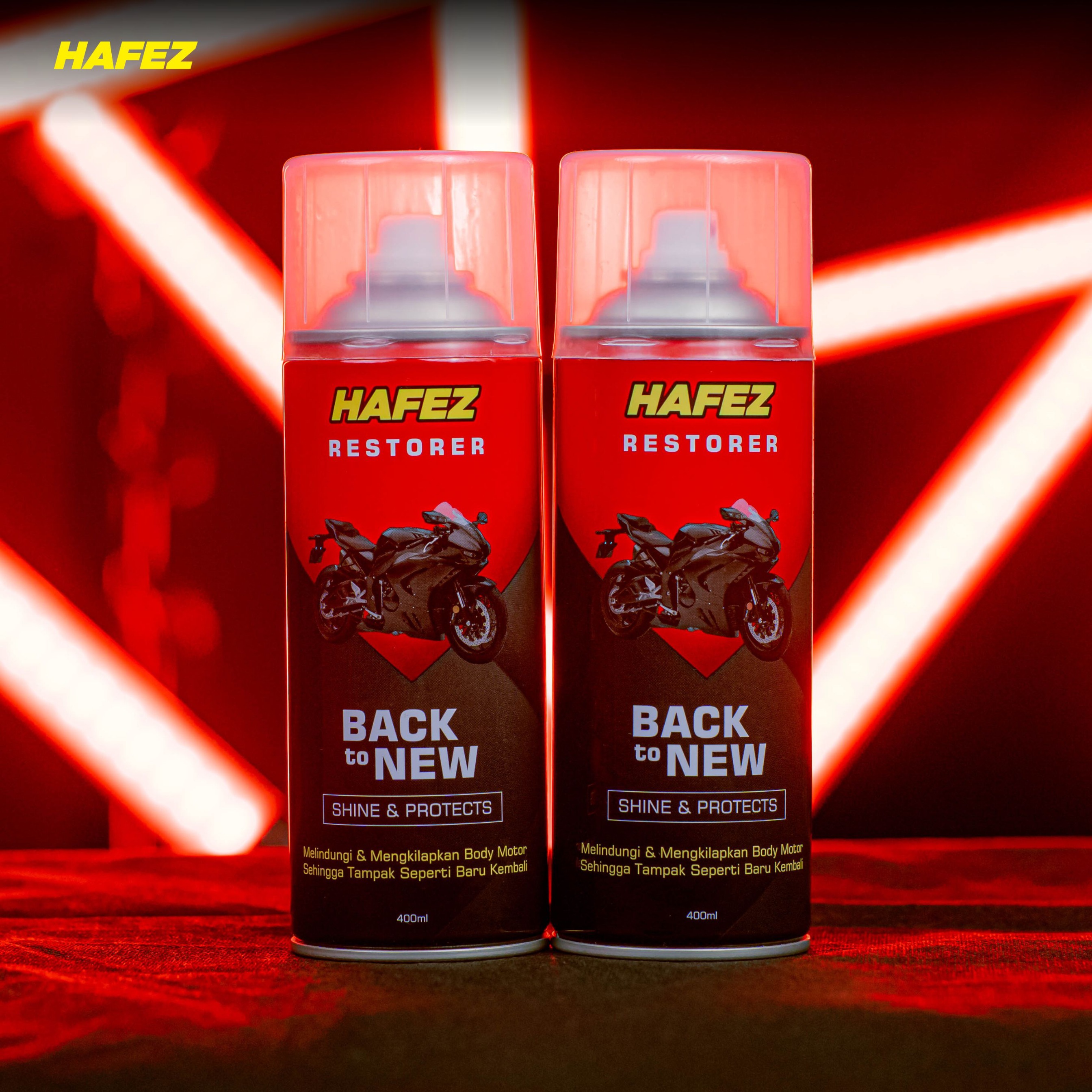 HAFEZ BUNDLING 2 RESTORER Pengkilap Body Motor dan Penghitam Body Motor Kendaraan