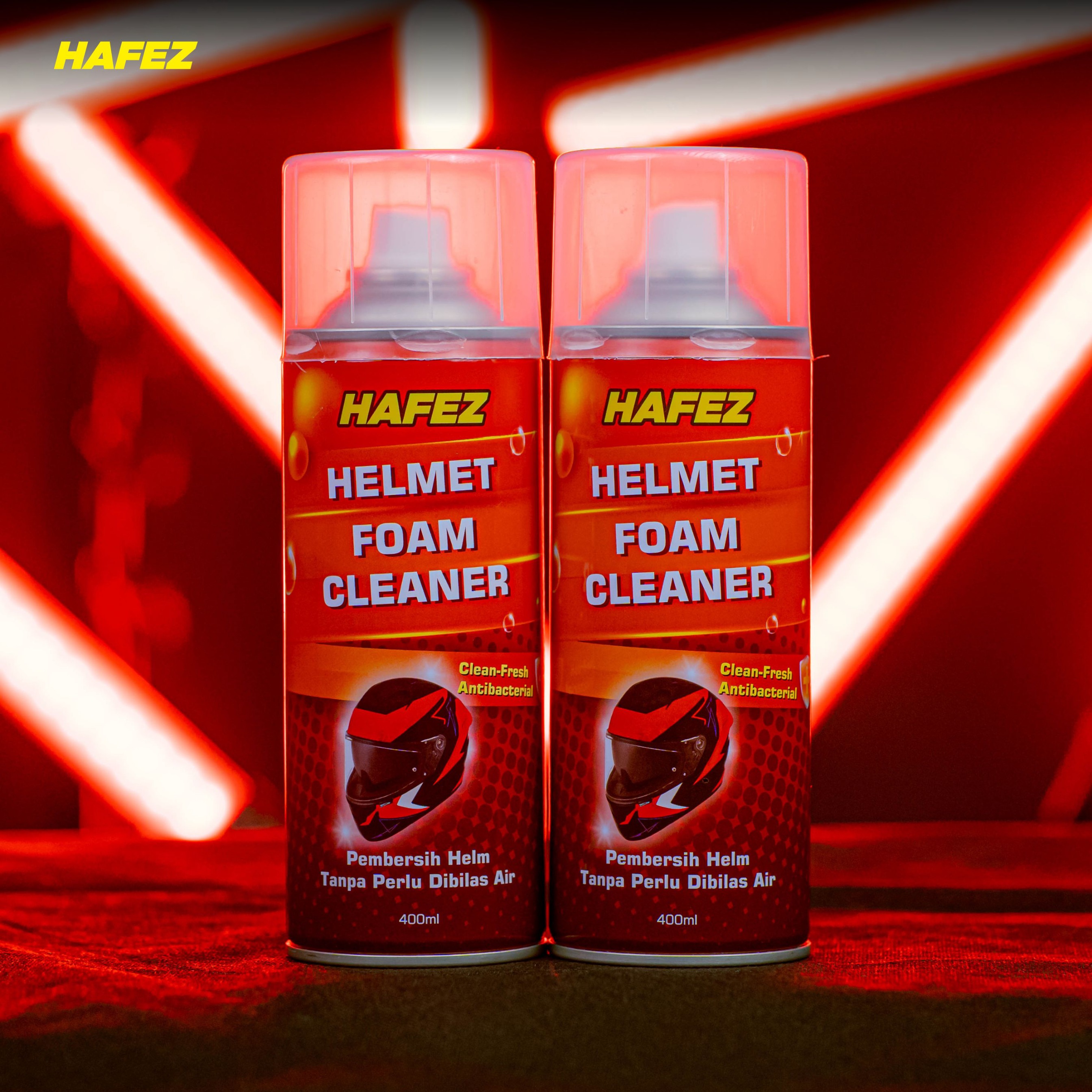 HAFEZ BUNDLING 2 HELMET Foam Cleaner Pembersih Helm & Menghilangkan Bau Helm