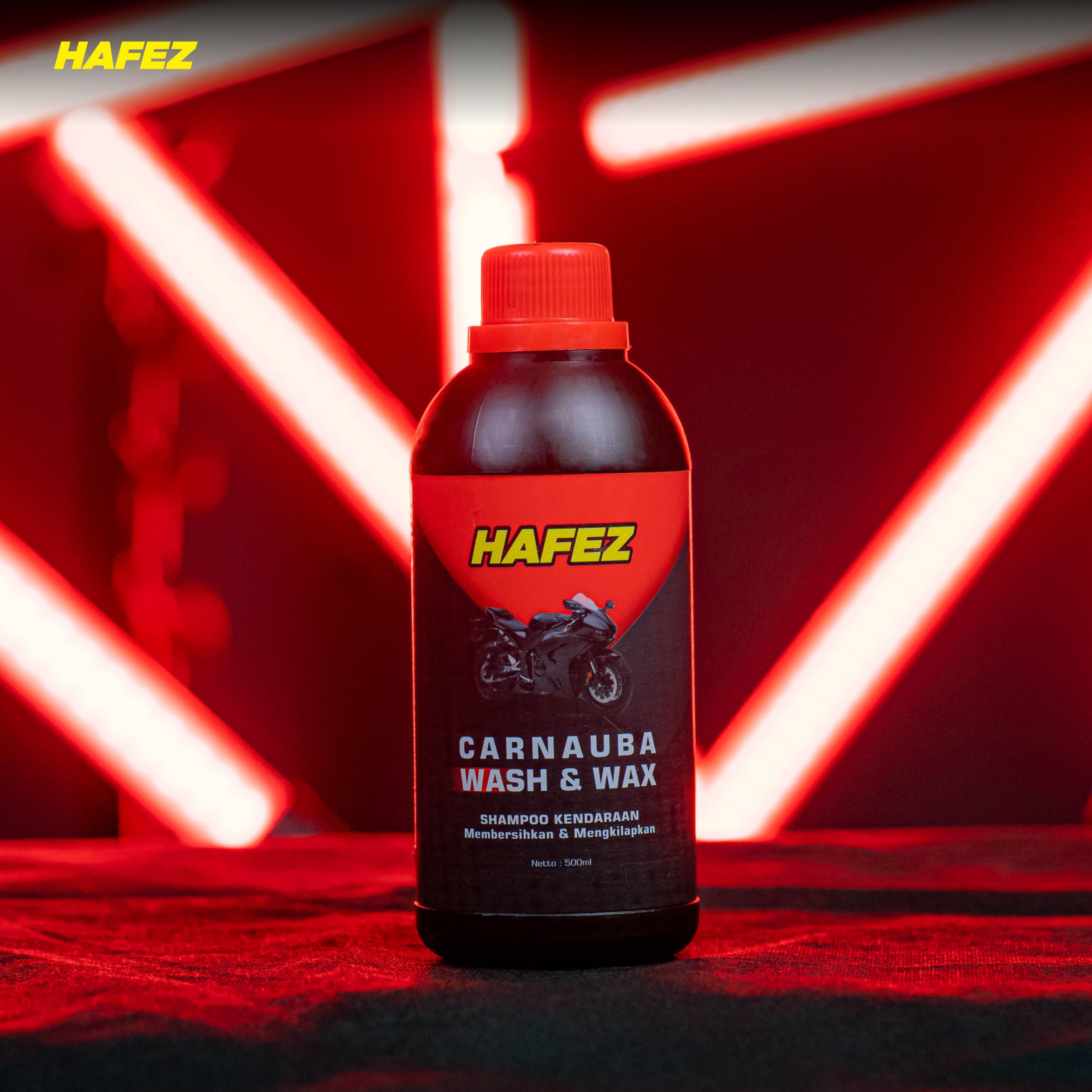HAFEZ SHAMPOO Wash & Wax - Membersihkan dan Mengkilapkan Kendaraan Bermotor Pembersih Pengkilap