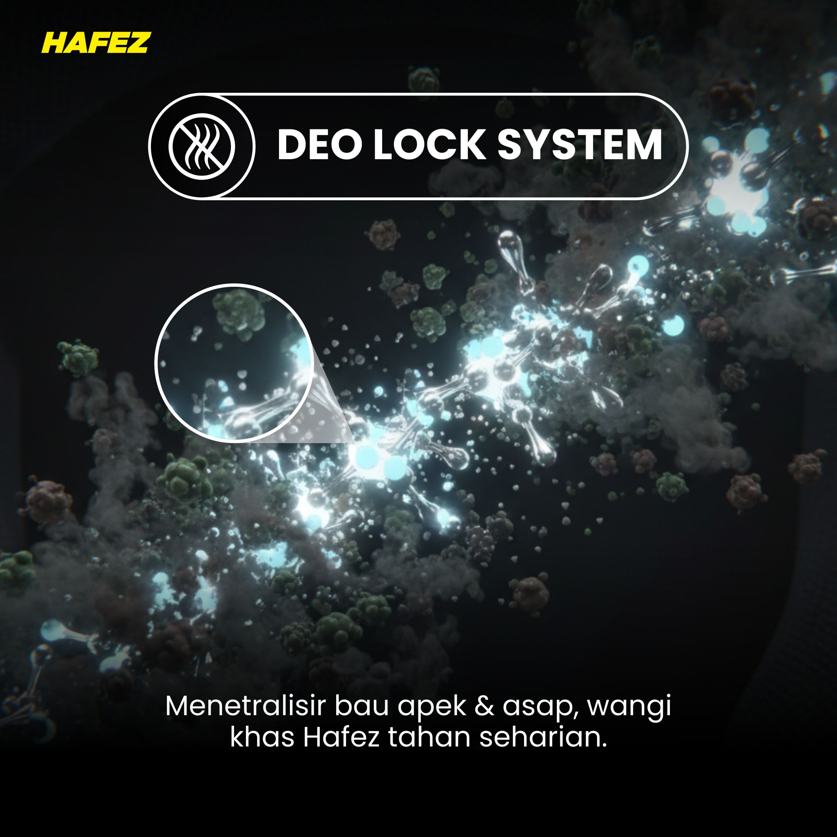 HAFEZ BUNDLING 2 HELMET Foam Cleaner Pembersih Helm & Menghilangkan Bau Helm