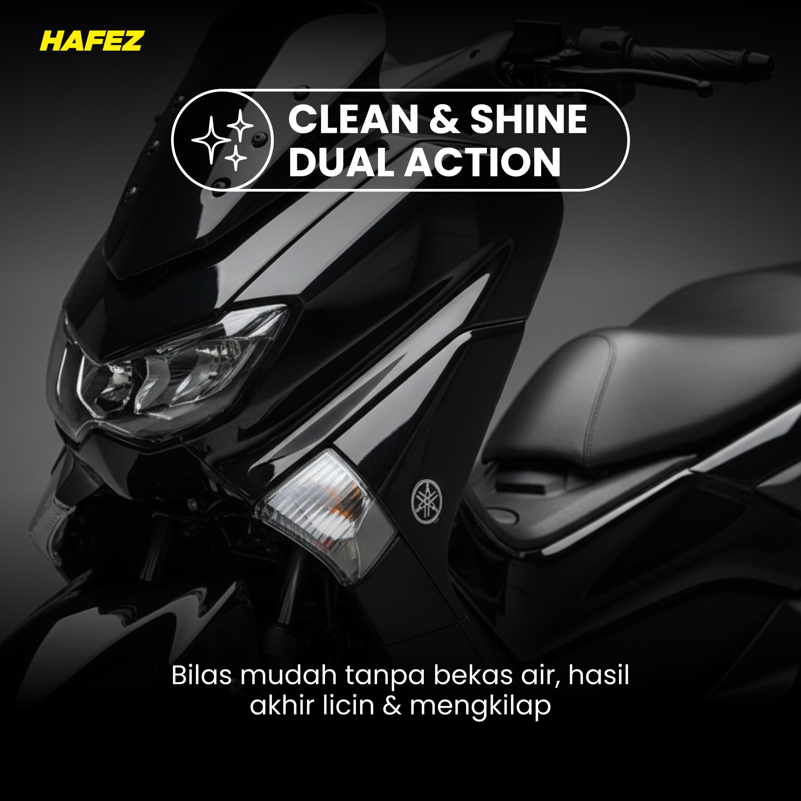 HAFEZ SHAMPOO Wash & Wax - Membersihkan dan Mengkilapkan Kendaraan Bermotor Pembersih Pengkilap
