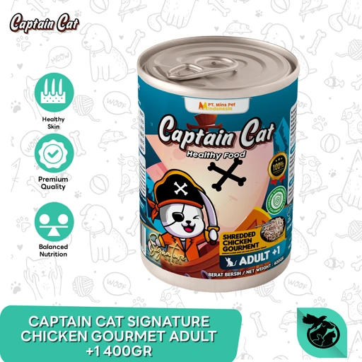 Image of Captain Cat Signature Can Adult Mother Kitten Makanan Kucing Basah Kaleng 400 gr