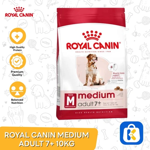 Royal Canin Medium Adult 7+ Dry Dog Food Makanan Anjing Senior 10 Kg
