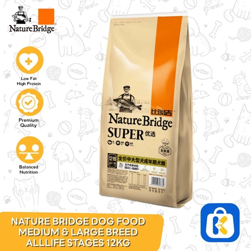 Nature Bridge Medium Large All Life Stages Dog Food 12 Kg