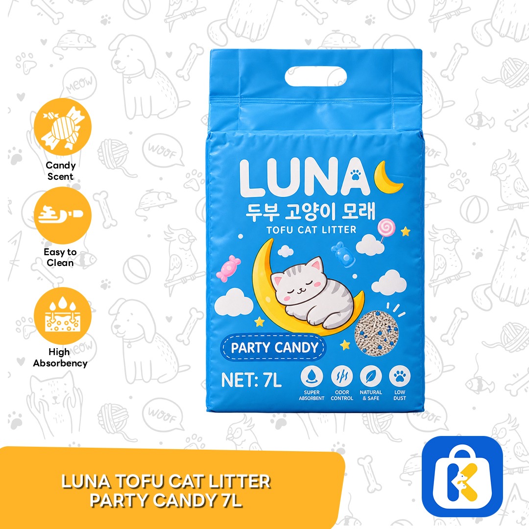 Luna Pasir Kucing Tofu Cat Litter Party Candy 7 Litter