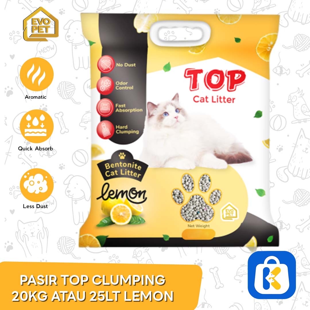 Pasir Kucing Top Cat Litter Bentonite 25 Kg / Gumpal Wangi 25kg