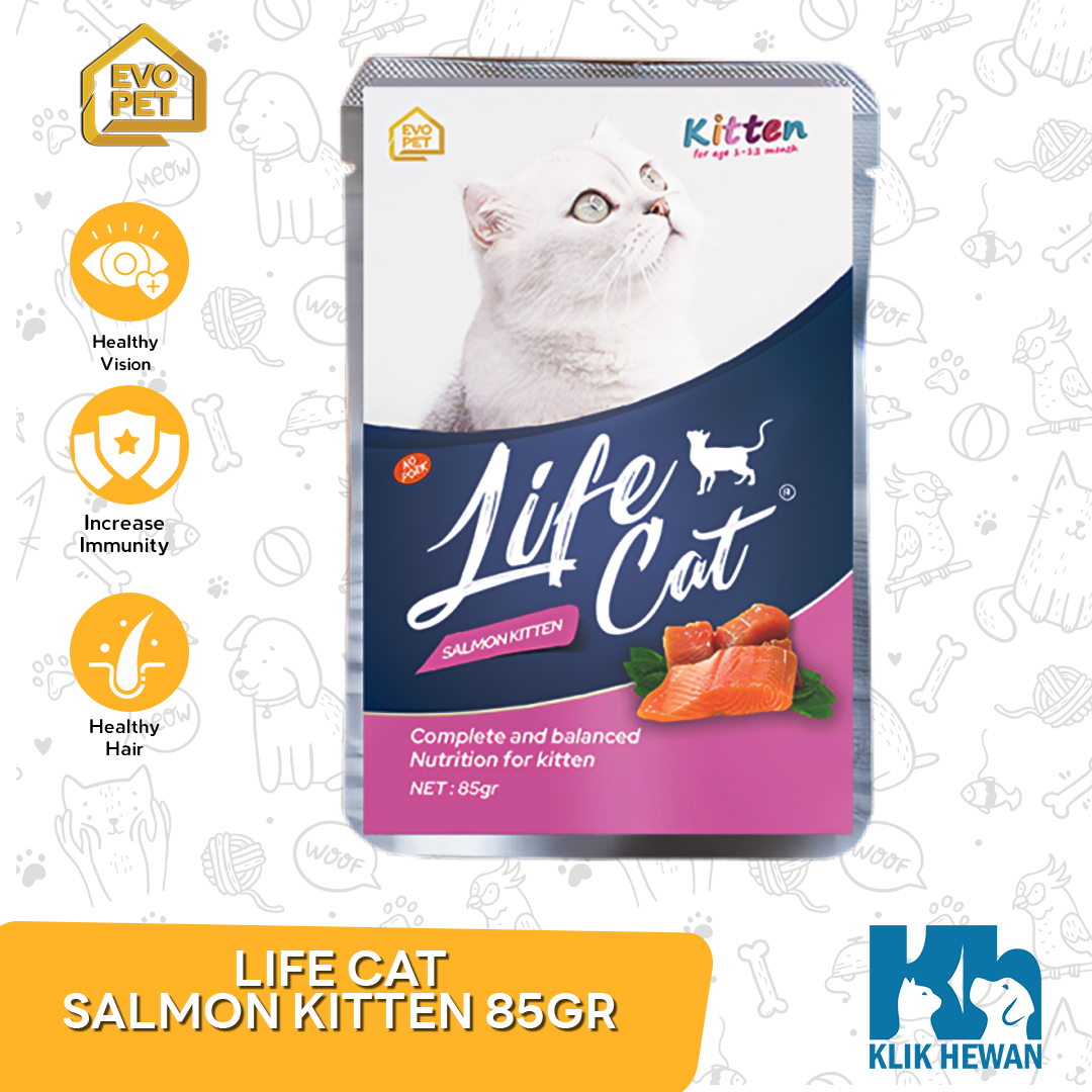 Makanan Kucing Life Cat Pouch 85gr Kitten Adult Wet Food
