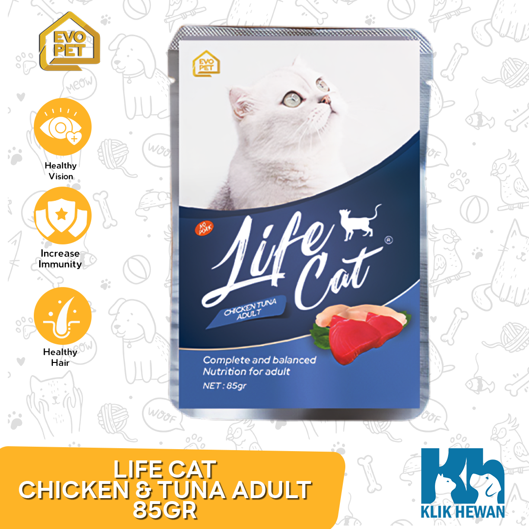 Makanan Kucing Life Cat Pouch 85gr Kitten Adult Wet Food