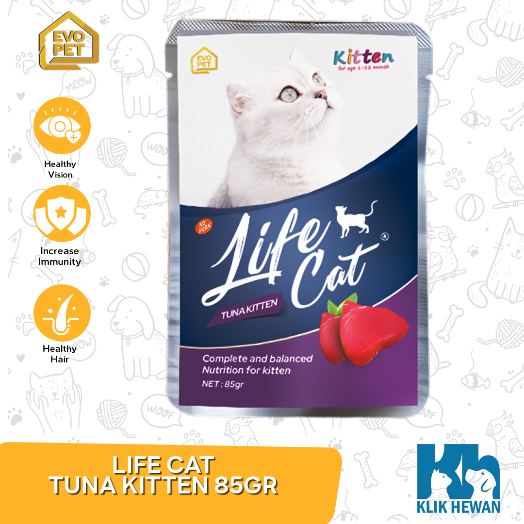 Makanan Kucing Life Cat Pouch 85gr Kitten Adult Wet Food
