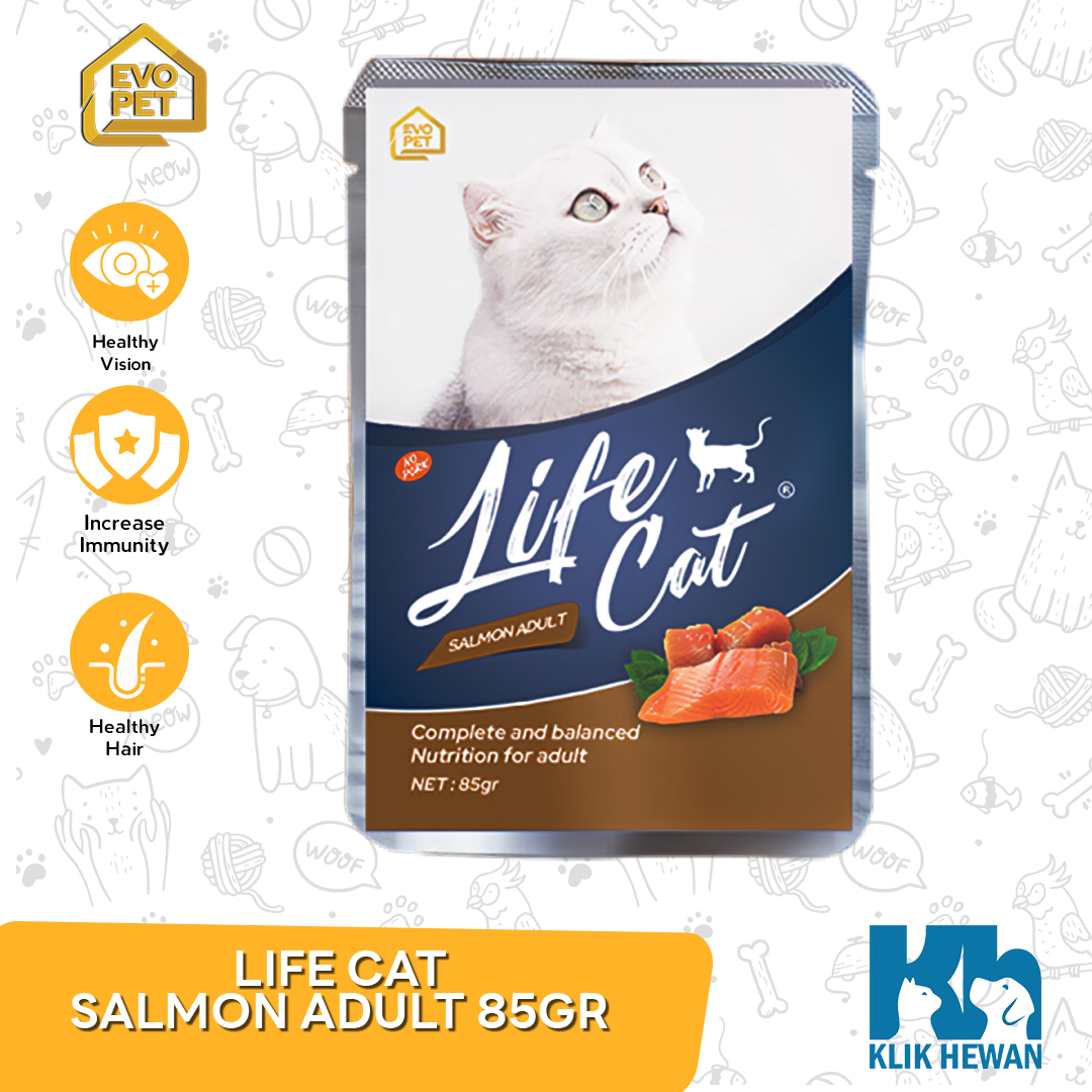 Makanan Kucing Life Cat Pouch 85gr Kitten Adult Wet Food