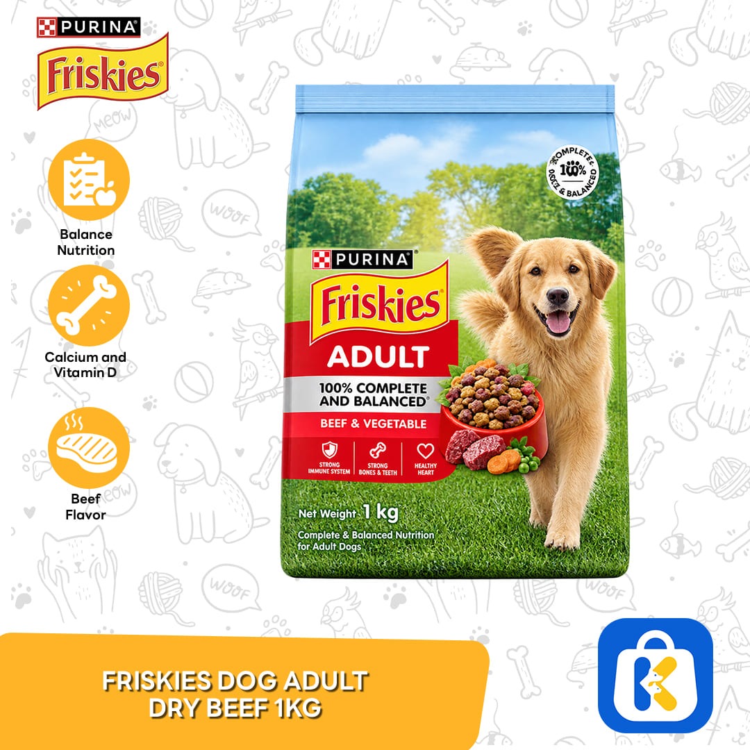 Friskies Adult Dry Dog Food Beef 1kg