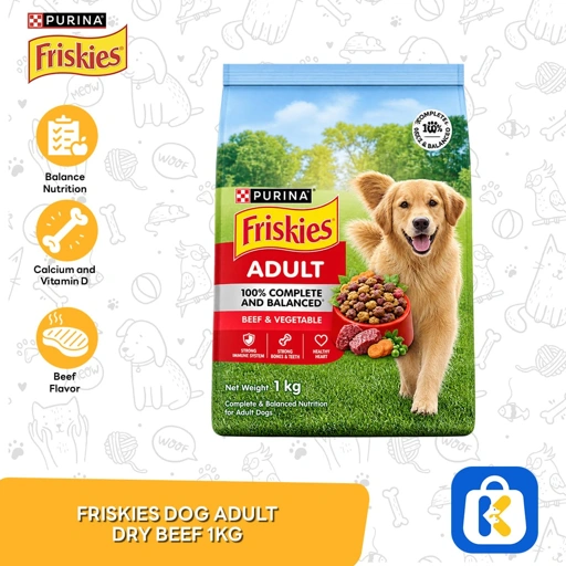 Friskies Adult Dry Dog Food Beef 1kg