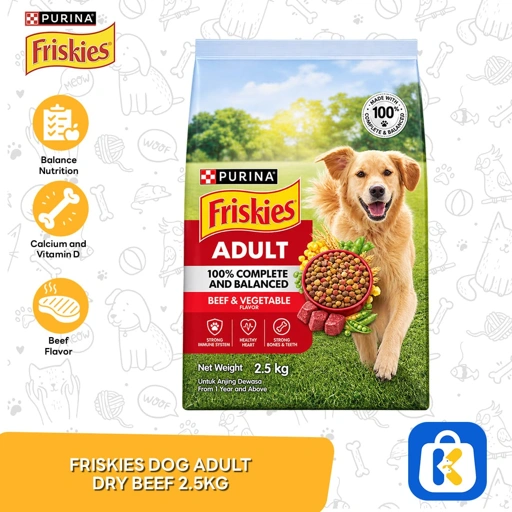 Friskies Adult Dry Dog Food Beef 2.5kg
