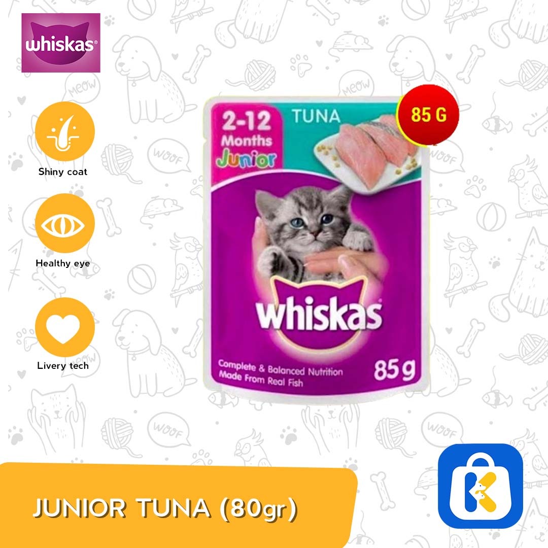 Makanan Kucing Whiskas Junior 85 Gram / Sachet / Pouch