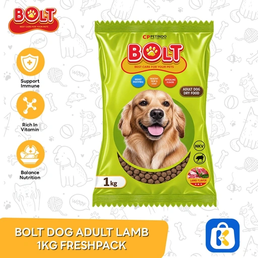 Bolt Dog Adult Lamb 1kg Freshpack