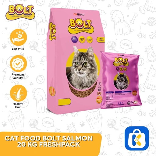 Makanan Kucing Bolt 20kg Cat Food Bolt Karungan 20 kg