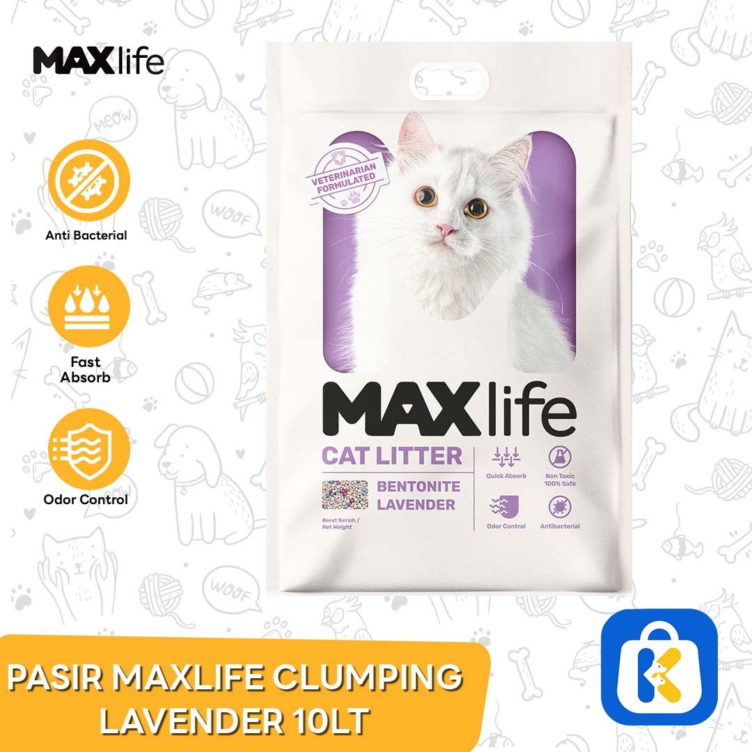 Pasir Kucing Maxlife Gumpal Wangi Clumping Bentonite 10 Liter