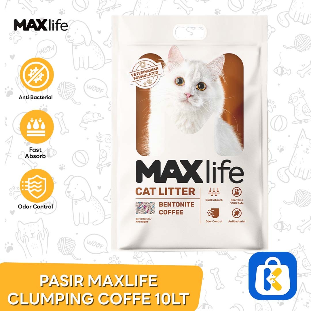 Pasir Kucing Maxlife Gumpal Wangi Clumping Bentonite 10 Liter