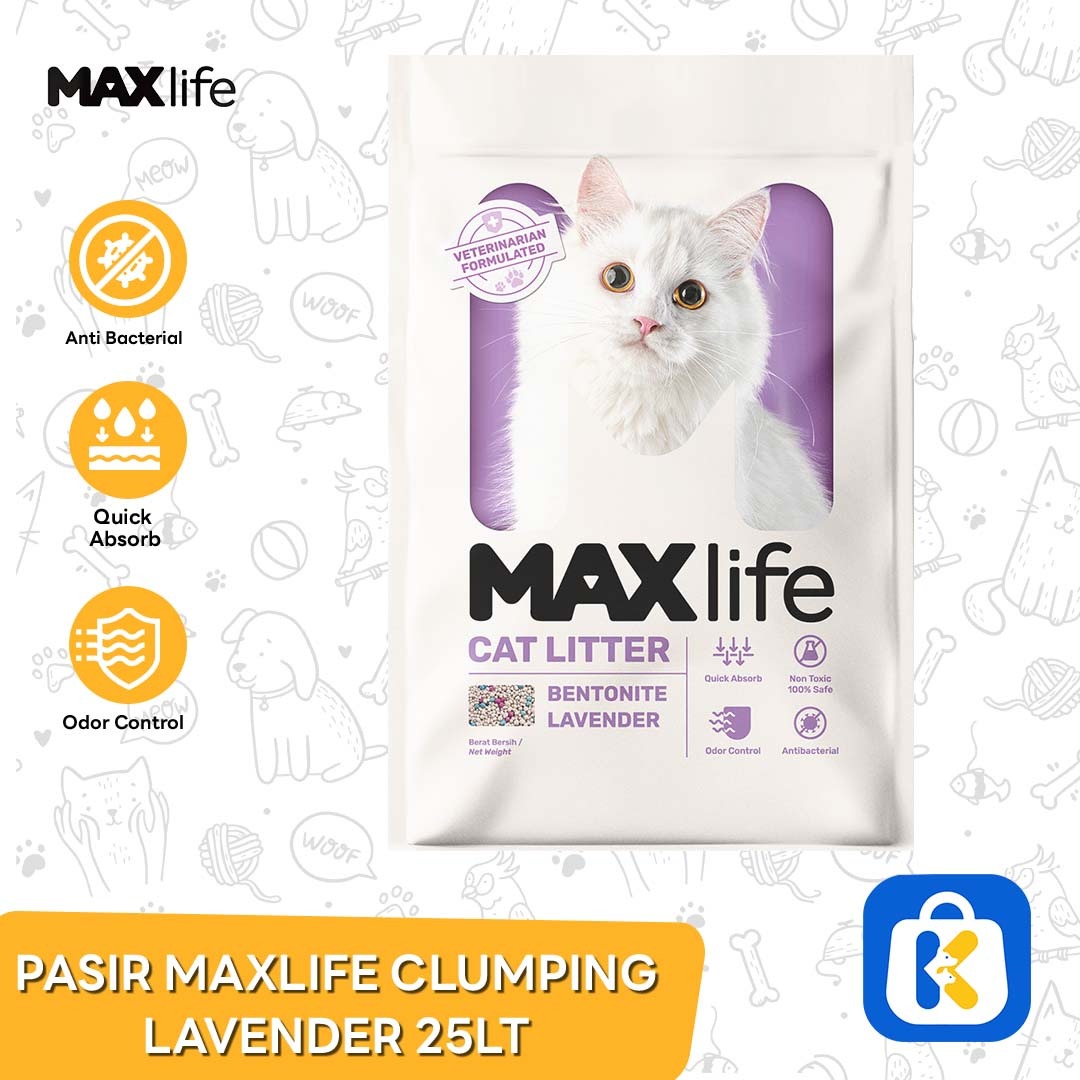 Pasir Kucing Maxlife Gumpal Wangi Clumping Bentonite 25 Liter