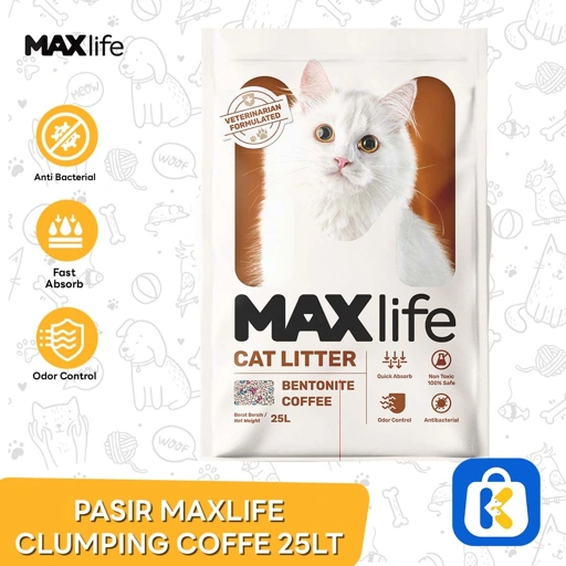 Pasir Kucing Maxlife Gumpal Wangi Clumping Bentonite 25 Liter