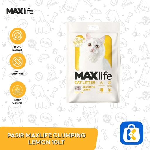 Pasir Kucing Maxlife Gumpal Wangi Clumping Bentonite 10 Liter