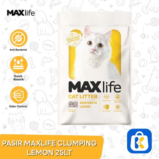 Pasir Kucing Maxlife Gumpal Wangi Clumping Bentonite 25 Liter