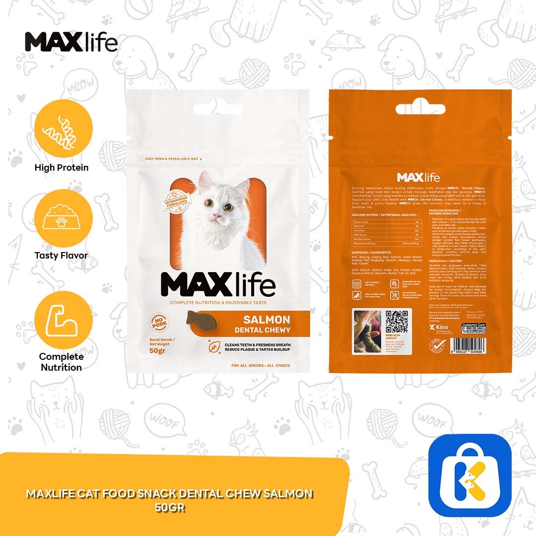 Maxlife Dental Crunch Cat Food Snack Makanan Pembersih Gigi Kucing 60 Gram