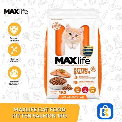 Maxlife Cat Food Kitten Salmon 1kg