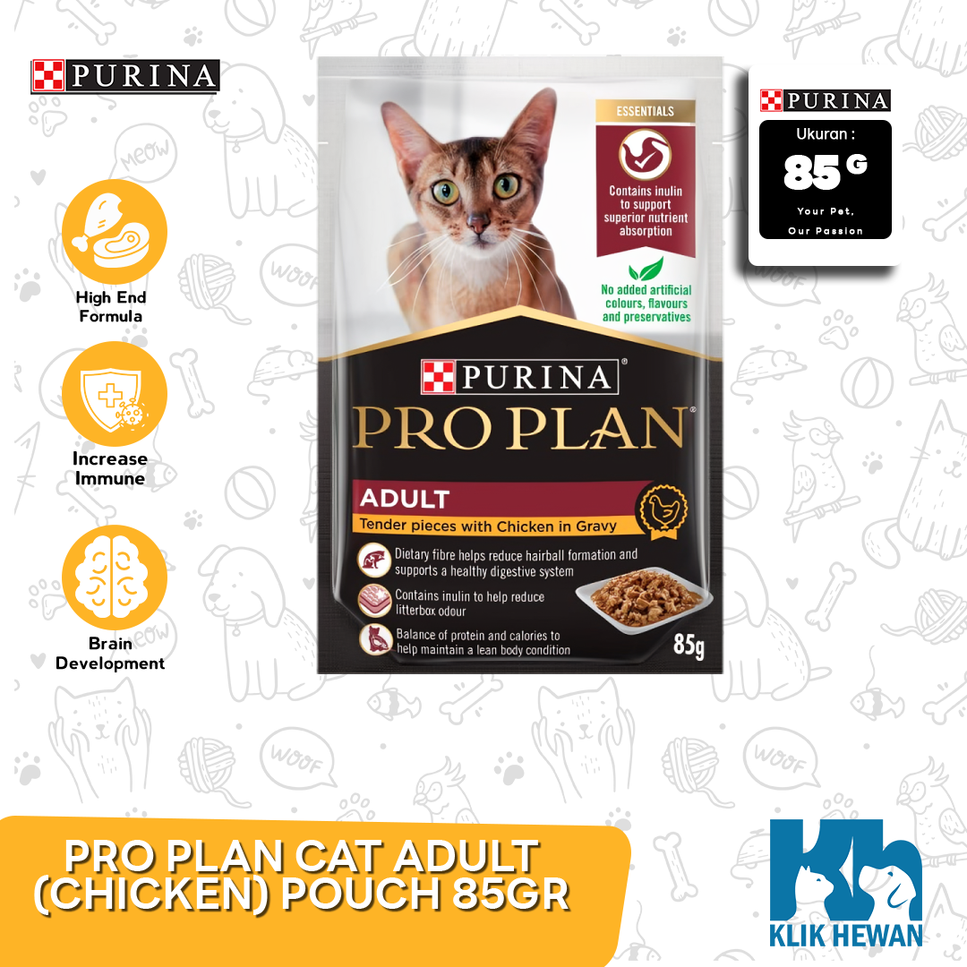 Makanan Kucing Basah Pro Plan Wet 85gr Cat Food ProPlan Pouch