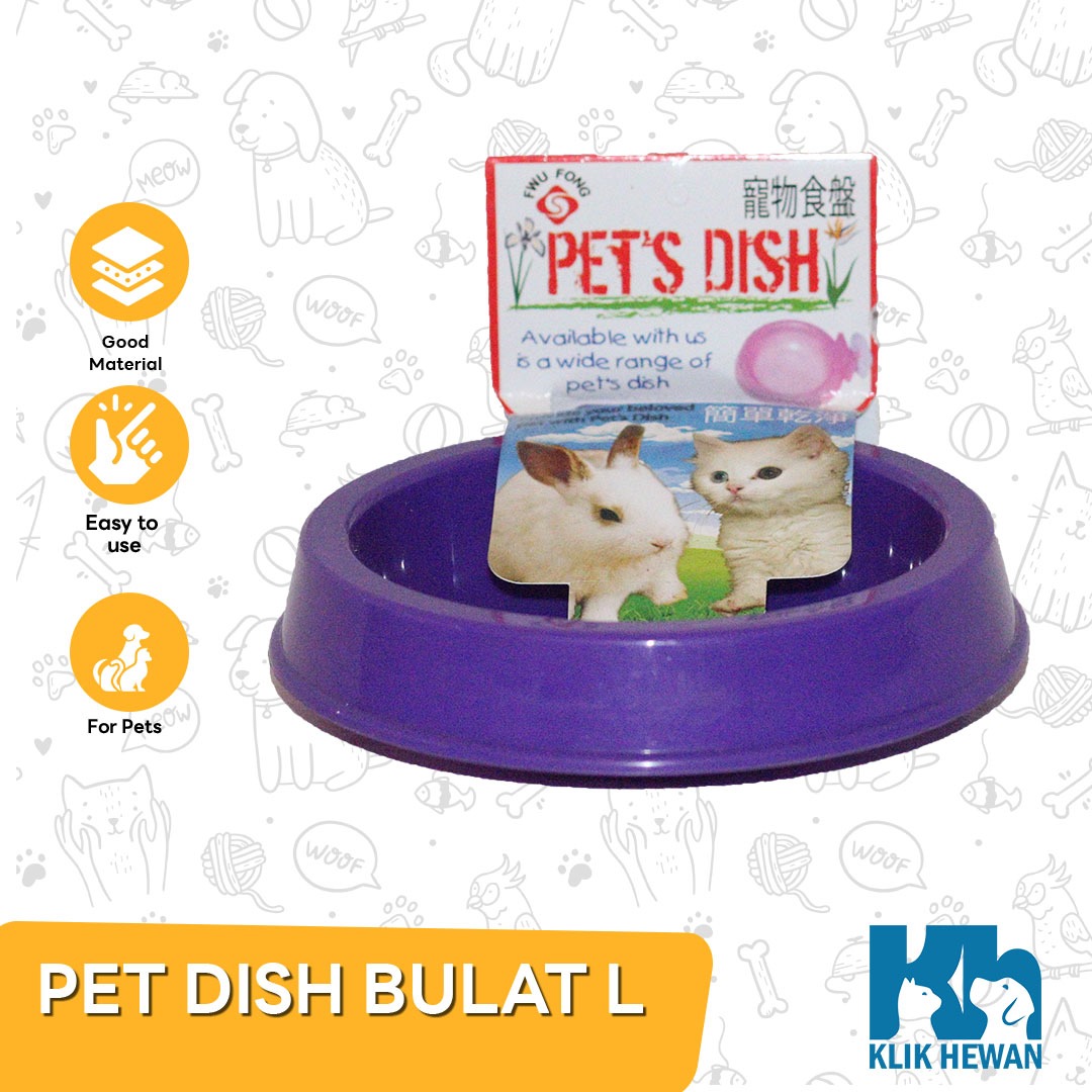 Tempat Makan Kandang Kucing Anjing Kelinci Pet Dish Size L