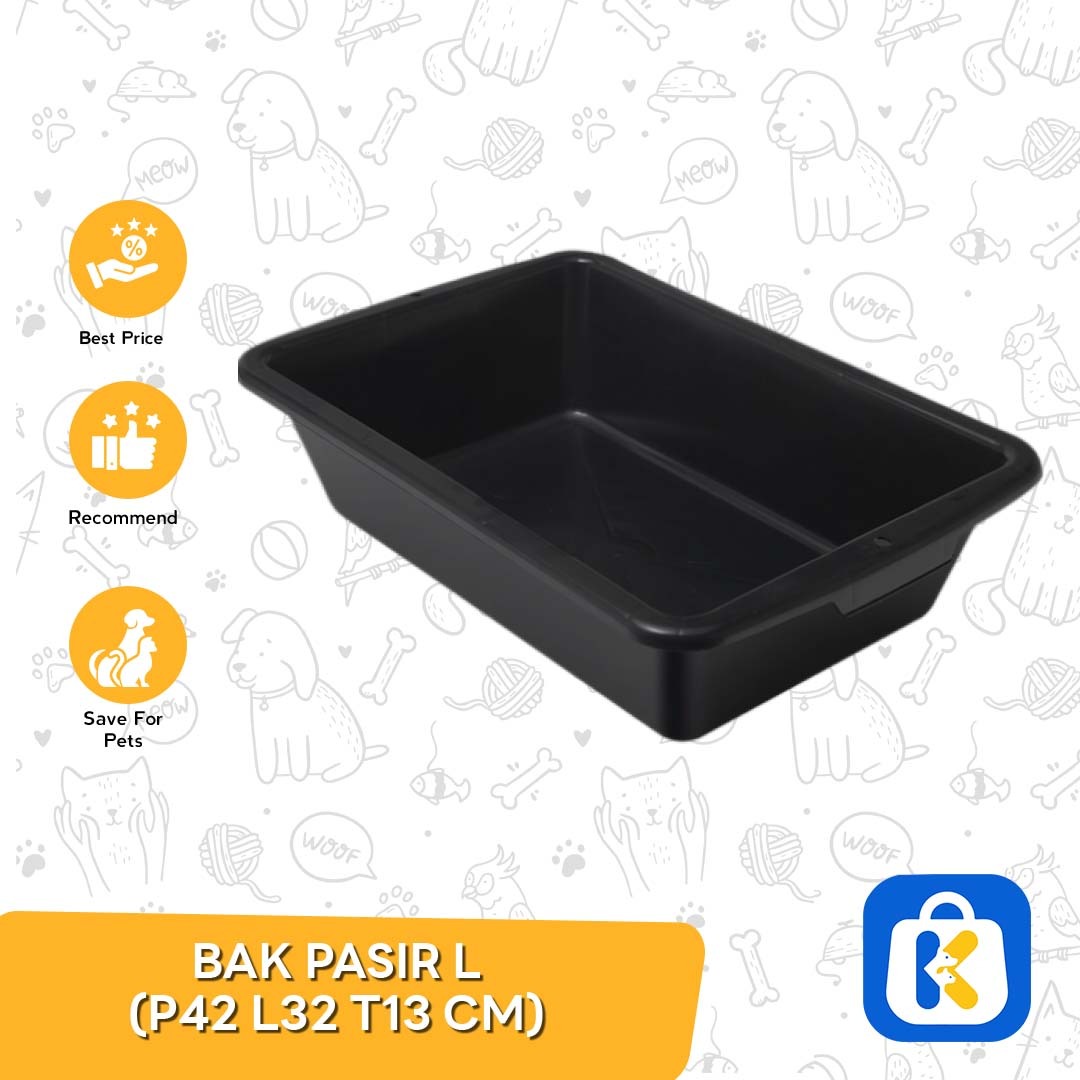 Bak Pasir / Bak Pasir Kucing / Cat Litter / Tempat Pup Kucing / Perlengkapan Kandang / Box Pasir