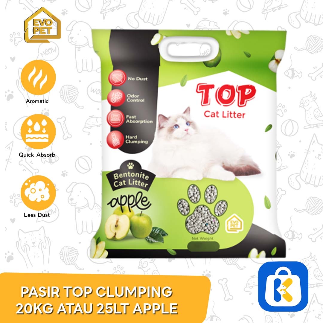 Pasir Kucing Top Cat Litter Bentonite 25 Kg / Gumpal Wangi 25kg