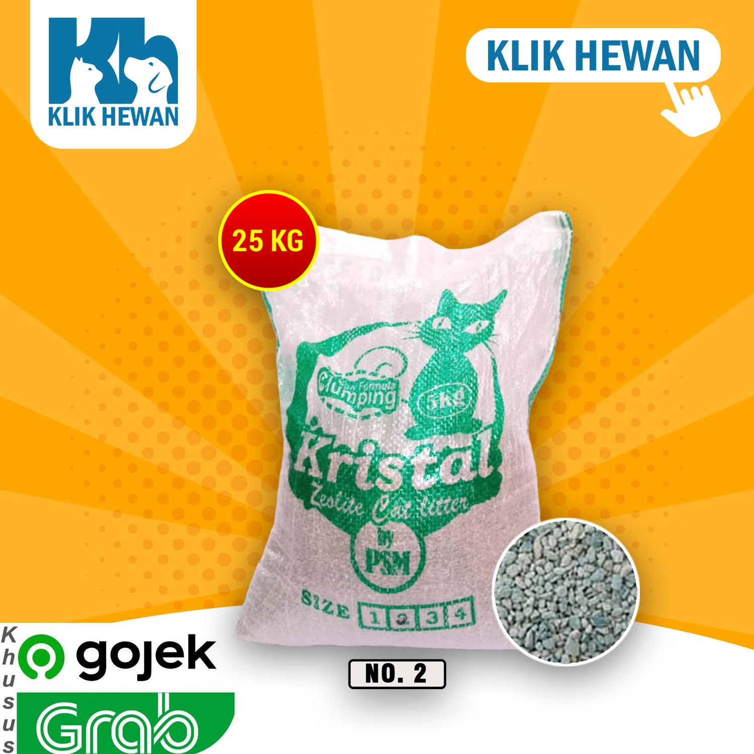  Pasir Kucing Zeolit Zeloit 25 kg Zeolite 25kg Cat Litter