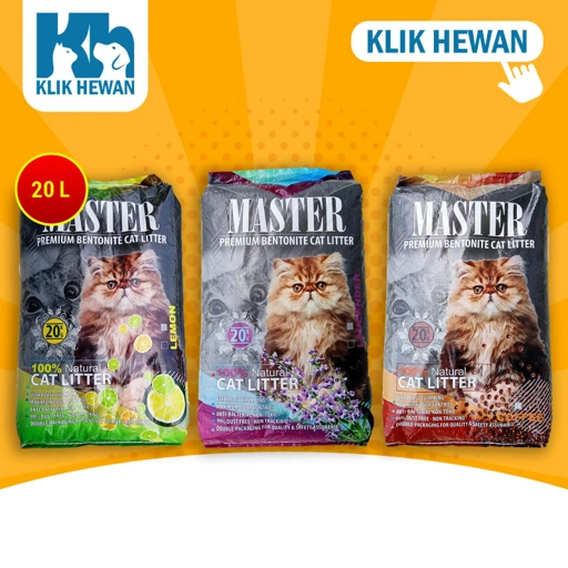 Pasir Kucing wangi Gumpal Clumping Master 20Kg Litter Non Cub N kit